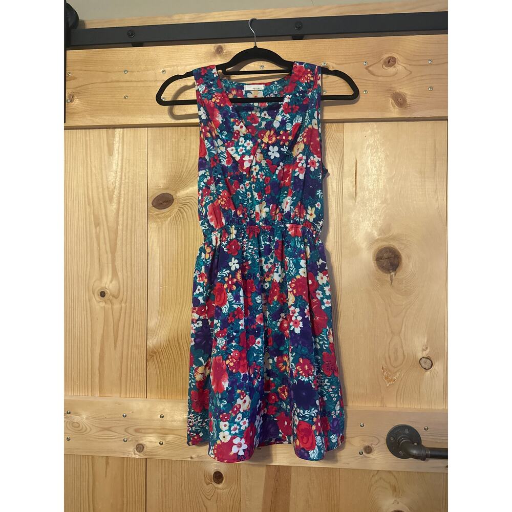 Vintage Style Everly Collared Floral Sun Dress Size S